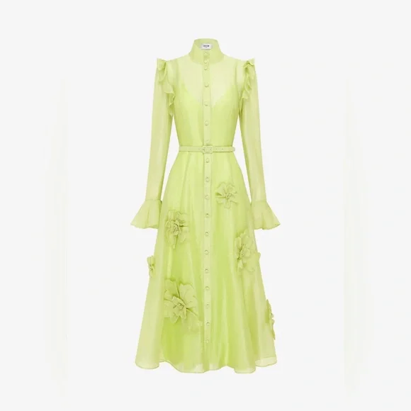 Leo Lin Katrina Petal Butterfly Sleeve Midi Dress - Picture 6 of 13